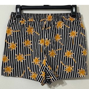 Palm tree black shorts